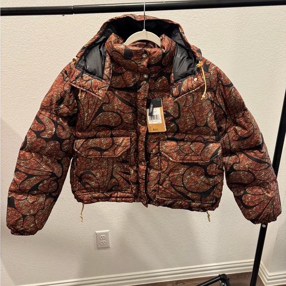 NWT The North Face Retro 71 Sierra Black/Brown Printed Short Down Jacket - M - Picture 7 of 10